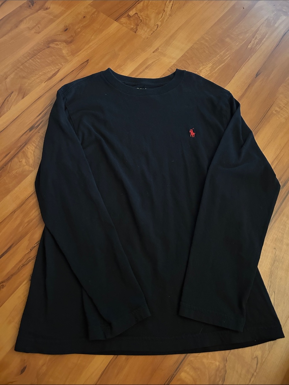 Polo by Ralph Lauren Black Long Sleeve Crewneck with Red Pony